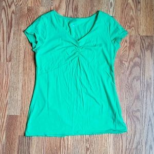 MERONA Women's Cinch Front T-shirt - Green - Medium